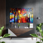 Lighted Street Brushed Aluminium Dibond Wall Art.